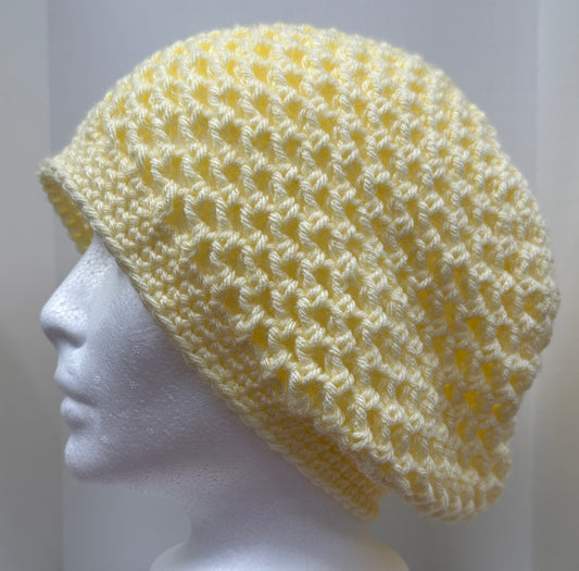 Mesh Slouchy Crochet Beanie