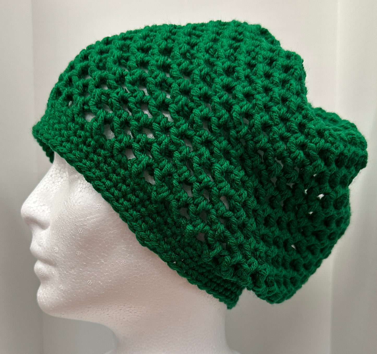 Mesh Slouchy Crochet Beanie