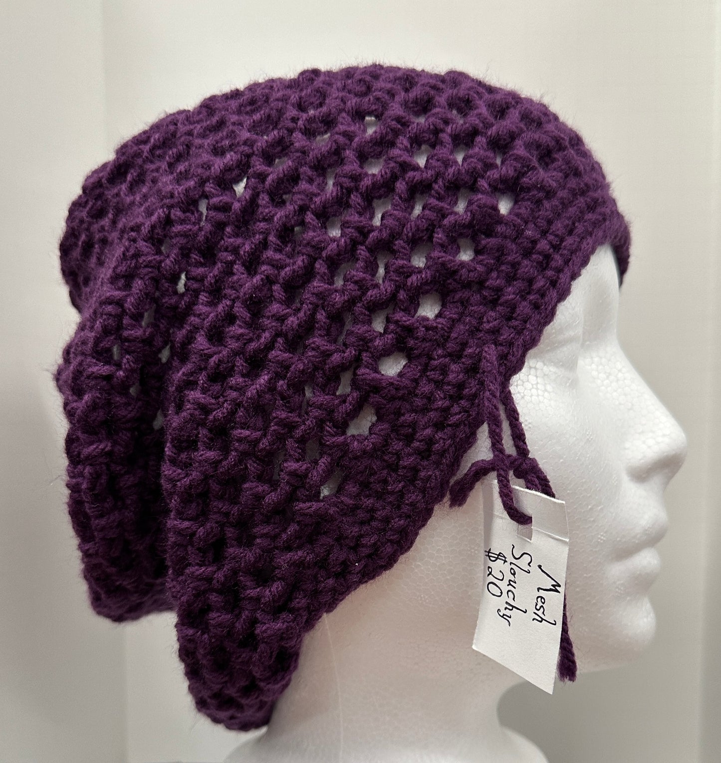 Mesh Slouchy Crochet Beanie