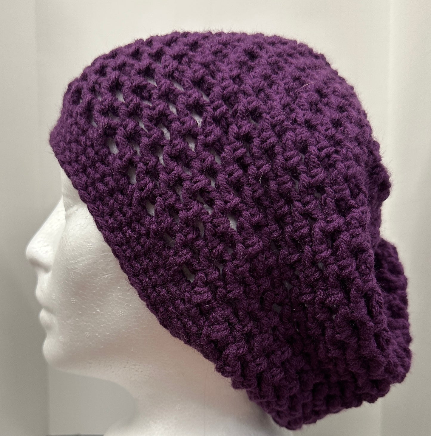 Mesh Slouchy Crochet Beanie
