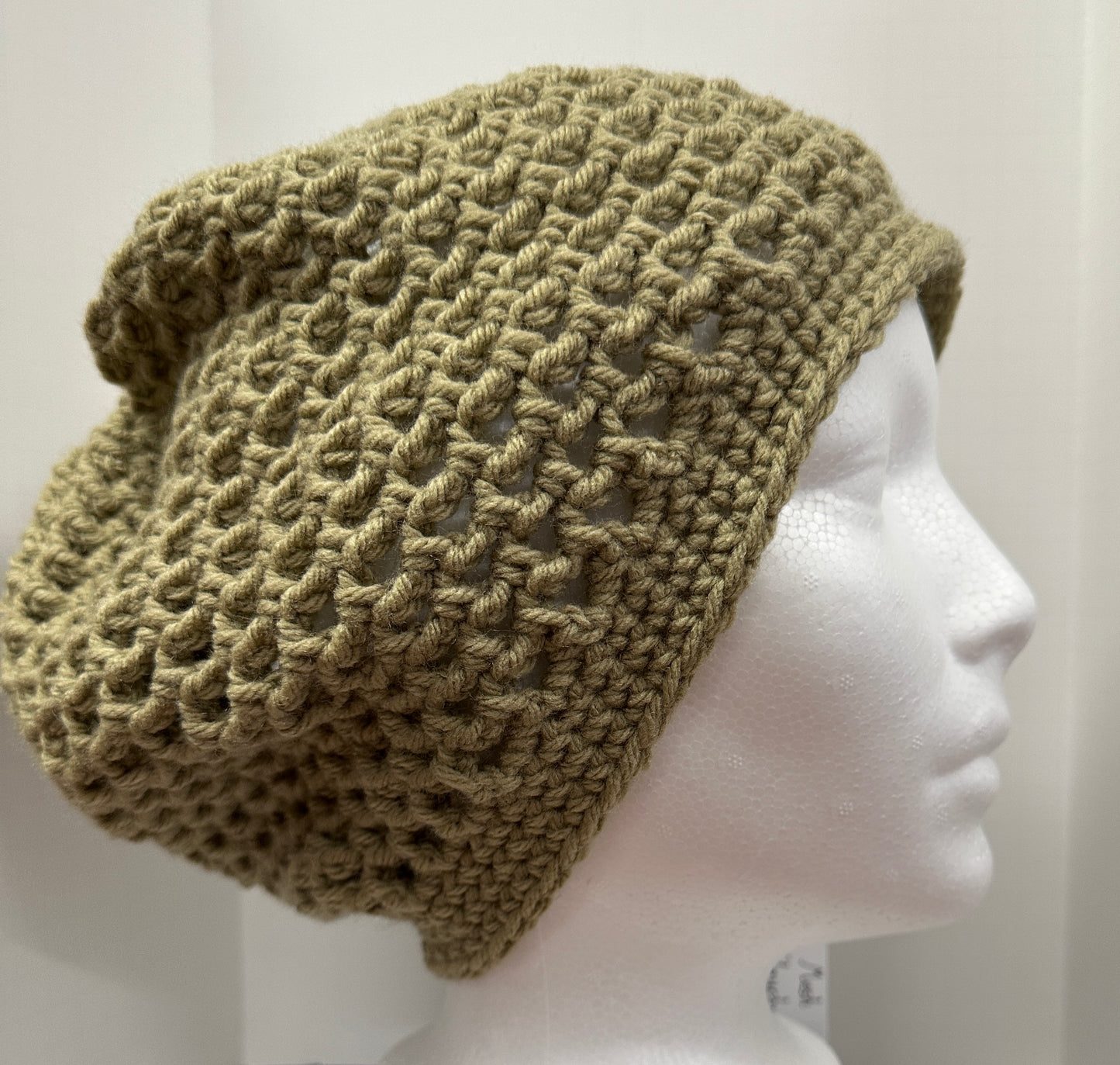 Mesh Slouchy Crochet Beanie