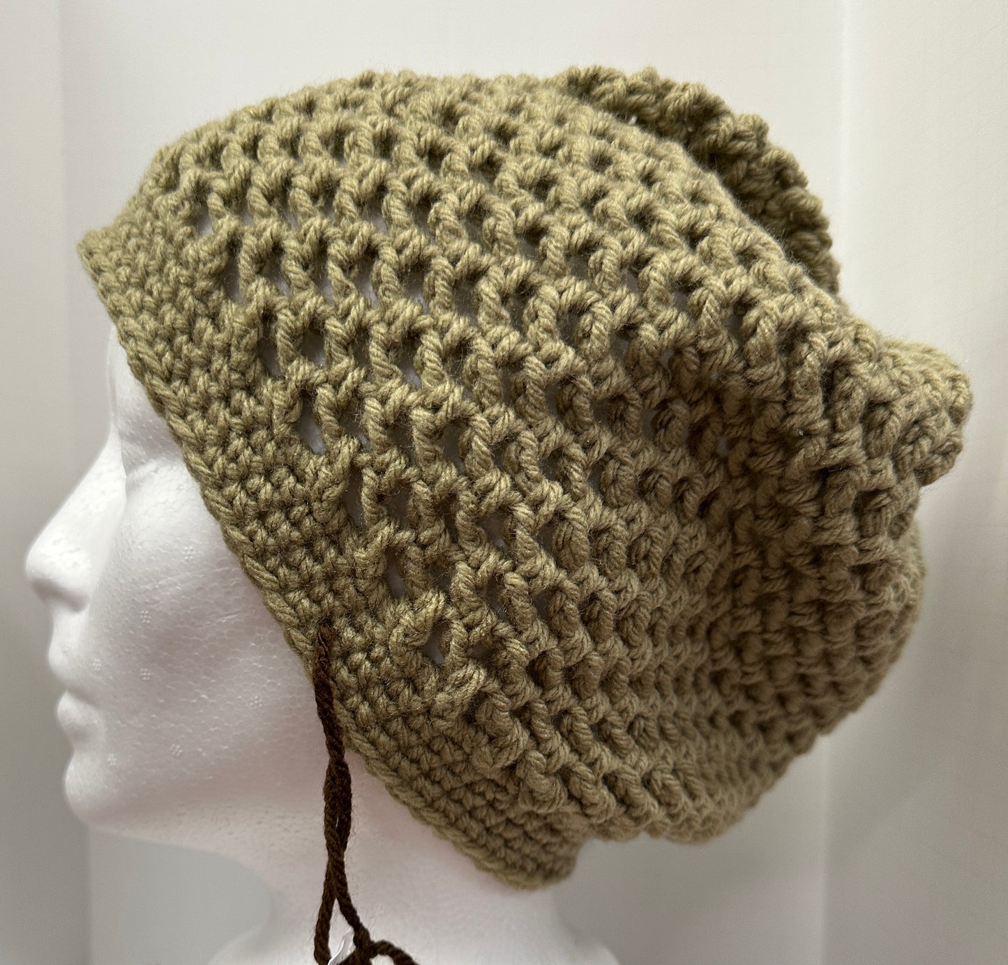 Mesh Slouchy Crochet Beanie