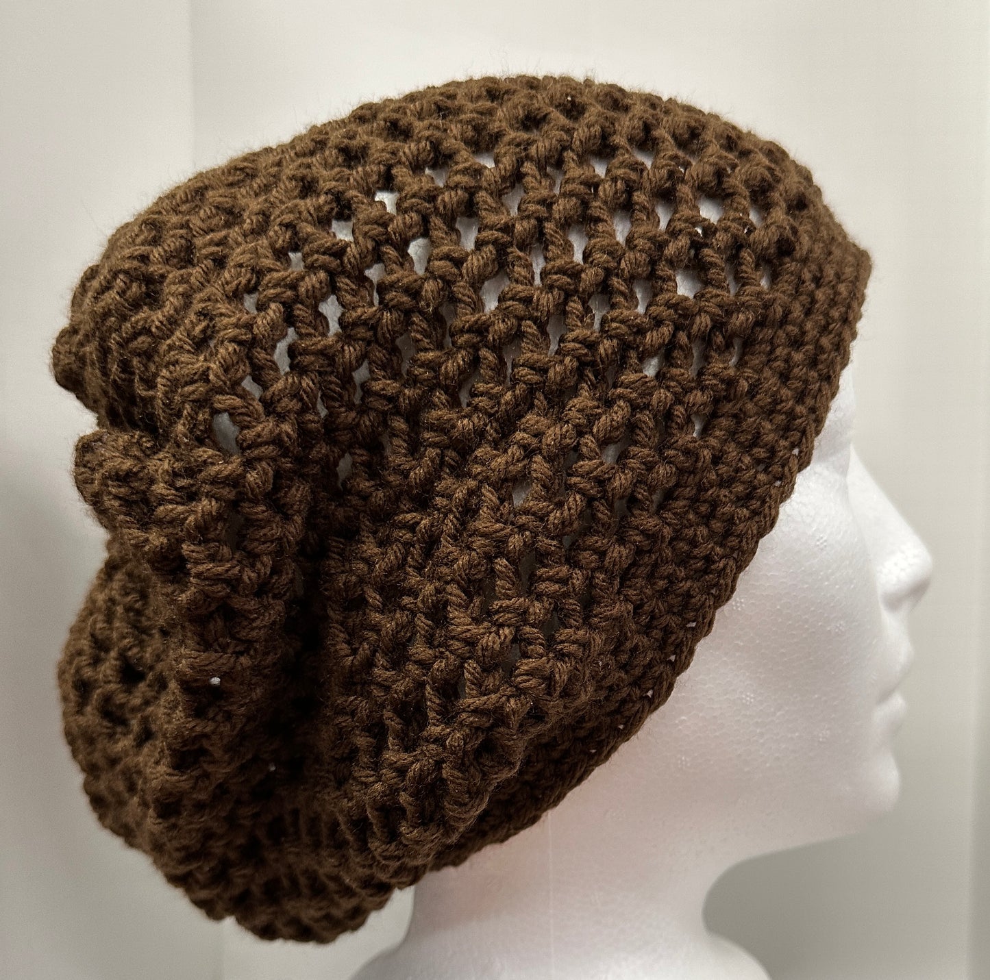 Mesh Slouchy Crochet Beanie