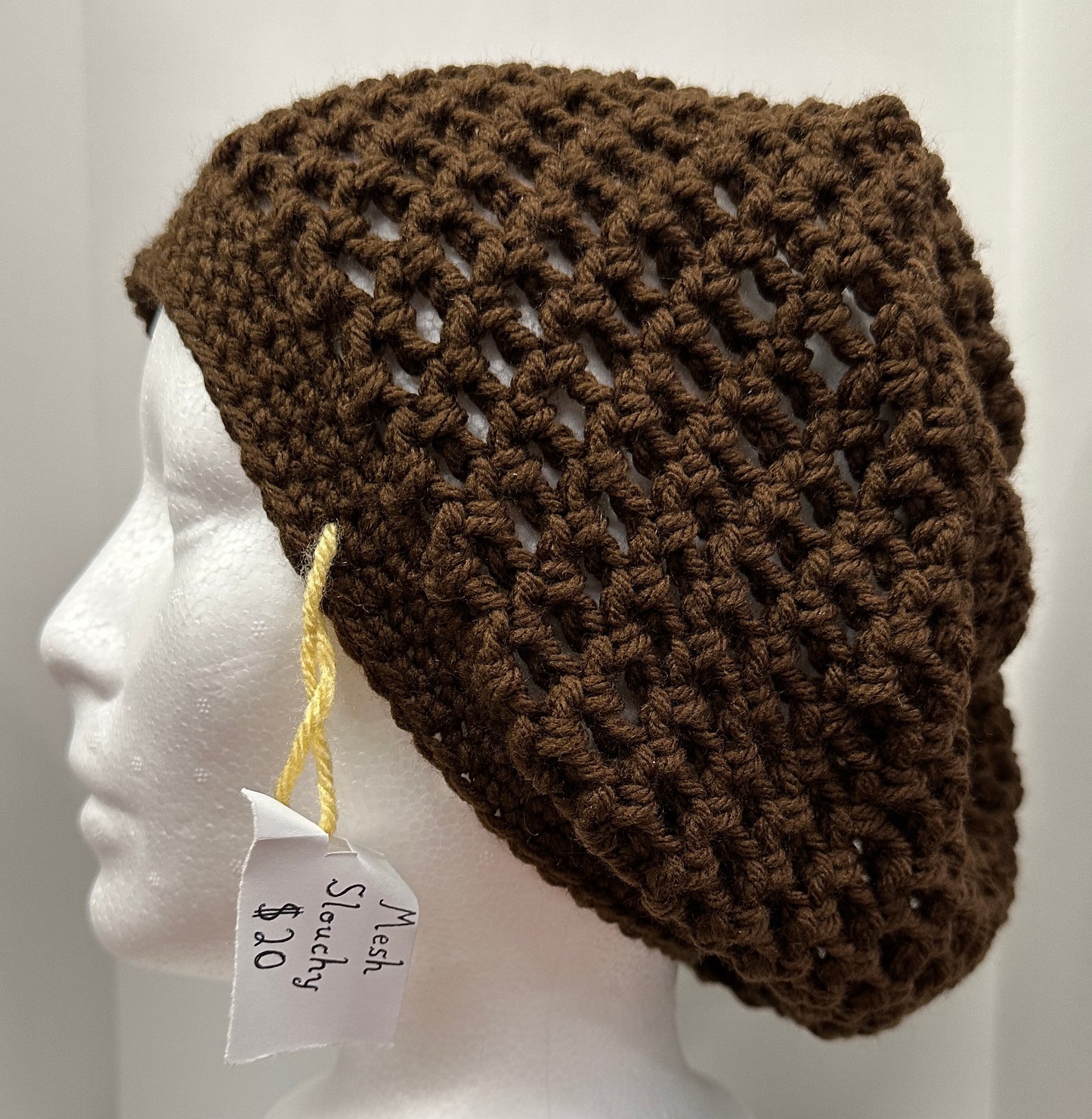 Mesh Slouchy Crochet Beanie